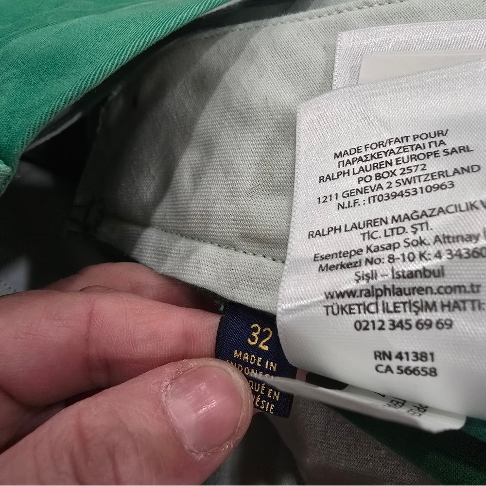 Polo Ralph Lauren Mens 32 Chino Shorts Kelly Green Stretch Classic Fit - Picture 7 of 10